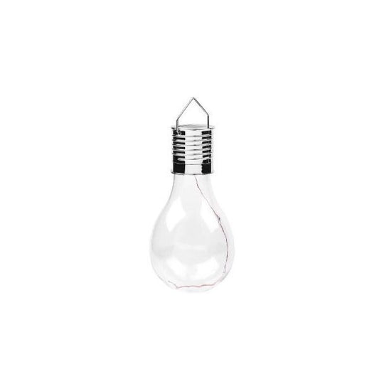 Lampa Solara LED Decorativa sub forma de Bulb, pentru exterior, suspendata, IP65, Ultron Transparent, lumina calda, Selexmo