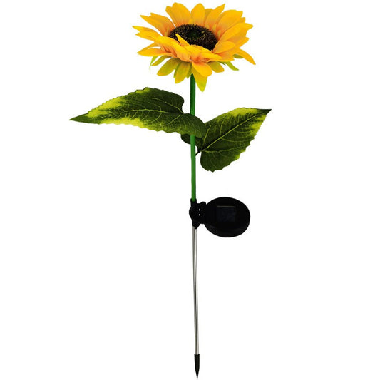Lampa solara LED tip Floarea Soarelui, inaltime 70 cm, Pentru gradina, Selexmo