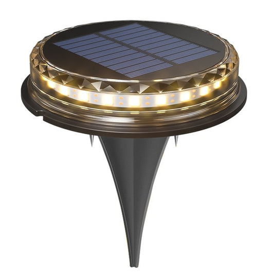 Lampa solara LED tip spot pentru gradina Selexmo, 8 LED-uri, material ABS si Policarbonat, baterie 1.2V, 600mah, 12 x 13.5 cm, alb cald