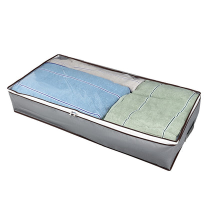 Husa de Depozitare, selexmo, Intrebuintare Multipla, Pliabila, cu Fermoar Bidirectional si Fereastra Deasupra Transparenta, Manere Laterale, Lavabila, 100x50x15 cm, Gri