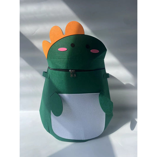 Cutie de Depozitare 2In1, selexmo, Impermeabila, Covor pentru Jucarii si Lego 150cm, Capacitate Mare, cu Manere, cu Sfori, Inaltime 40cm, Model Dinozaur, Verde