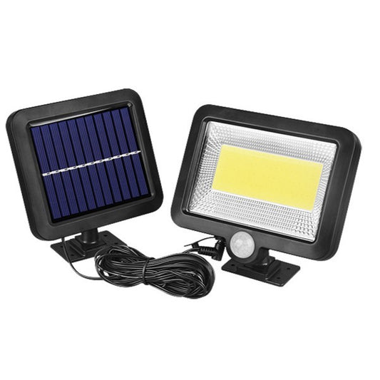Lumina cu incarcare solara, 100 LED cu 1 grila pe inductie, montaj pe perete, Selexmo