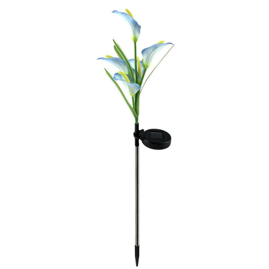 Lumina solara LED tip Crin cu 5 flori, inaltime 75 cm, pentru gradina, Selexmo