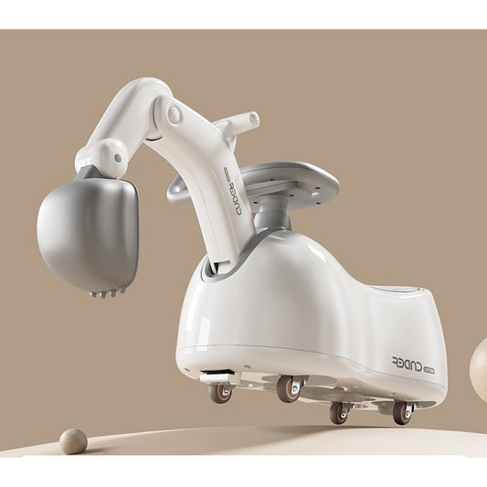 Masina 3 in 1, 1-3 Ani, Tip Excavator/Balansoar/Masina Yo Yo, din Plastic, 4 Roti Silentioase, 71.5 x 34 x 39 cm, Alb