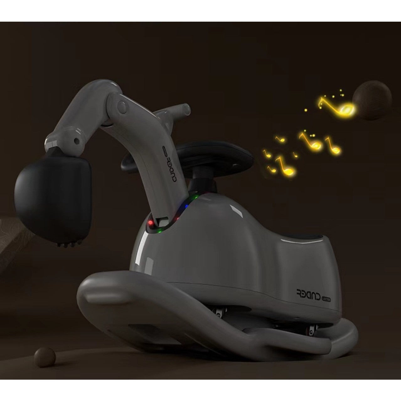 Masina 3 in 1, 1-3 Ani, Tip Excavator/Balansoar/Masina Yo Yo, din Plastic, 4 Roti Silentioase, 71.5 x 34 x 39 cm, Alb
