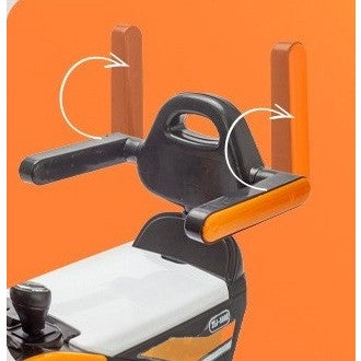 Excavator Electric pentru Copii, cu Brat Controlabil, Muzica si Lumini, 1-8 Ani, Portocaliu