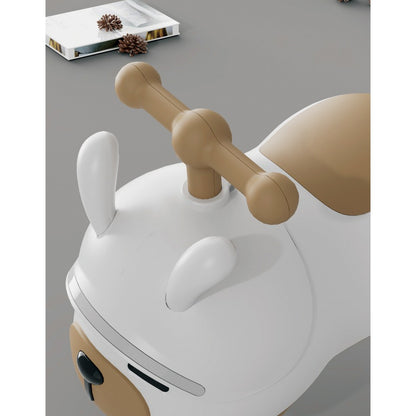 Masinuta Ride-On, Sistem Anti-Rasturnare, Sistem de Lumini si Sunet, Bluetooth, 1-3 Ani, Model Catel, 43 x 33 x 26 cm, Alb - Maro