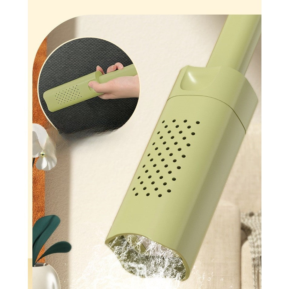 Mini Mop, selexmo, Pentru Uz Casnic, Sistem Autostoarcere, Portabil, Mop cu Burete, Rotire 180°,15 x 27.5 cm, Verde
