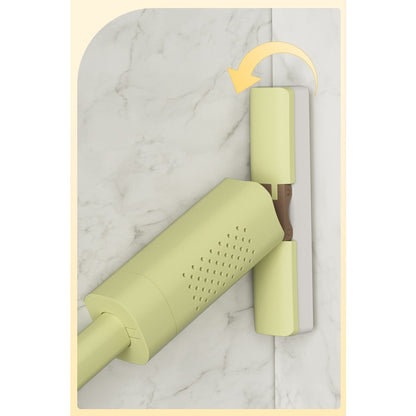 Mini Mop, selexmo, Pentru Uz Casnic, Sistem Autostoarcere, Portabil, Mop cu Burete, Rotire 180°,15 x 27.5 cm, Verde