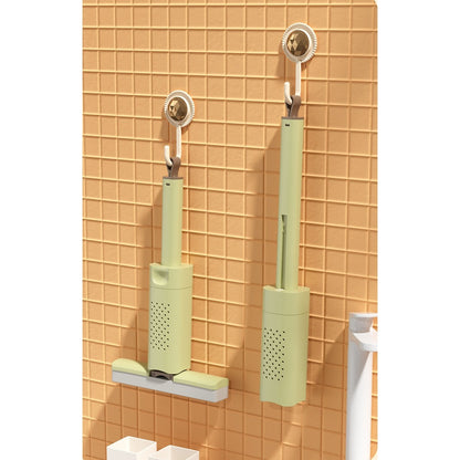 Mini Mop, selexmo, Pentru Uz Casnic, Sistem Autostoarcere, Portabil, Mop cu Burete, Rotire 180°,15 x 27.5 cm, Verde