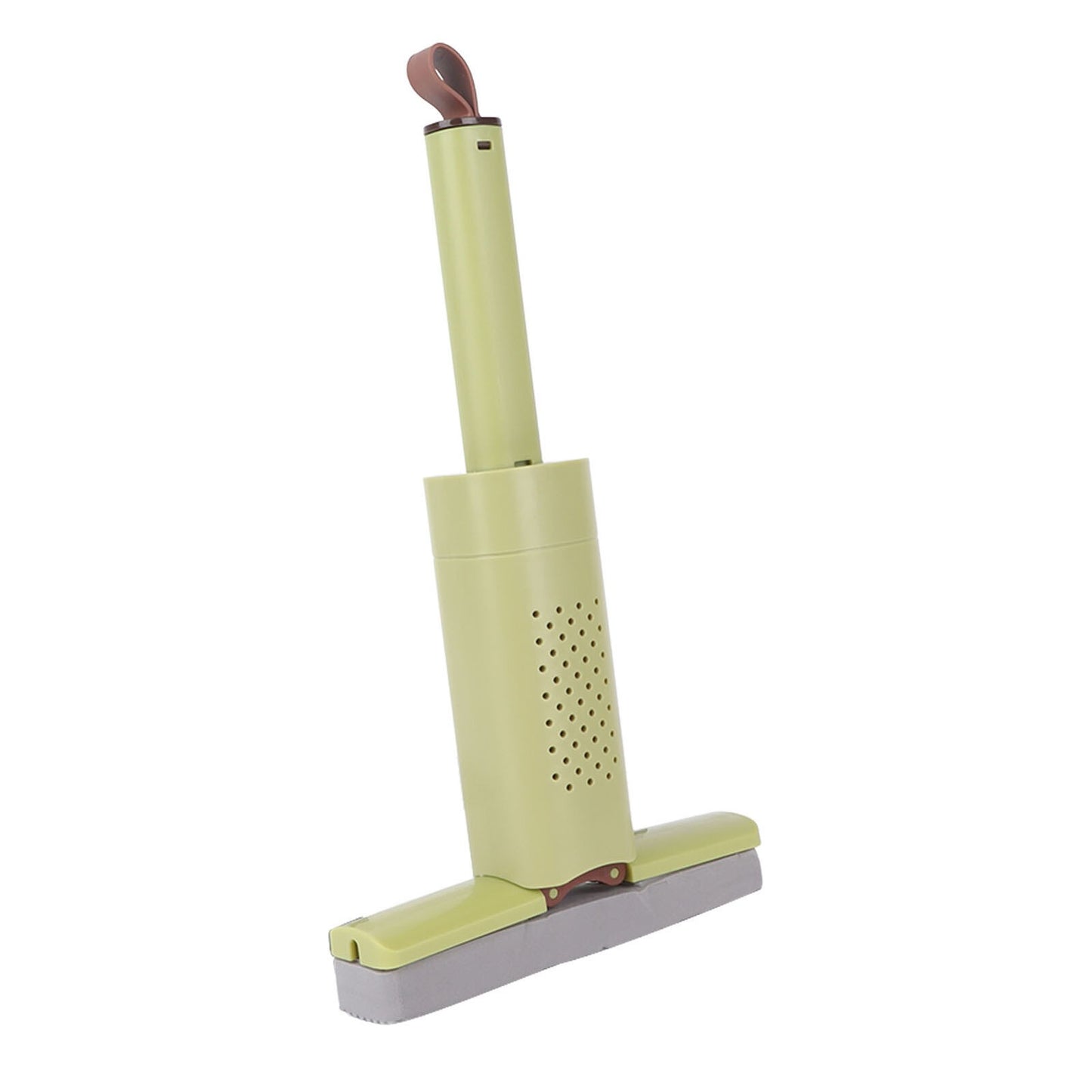 Mini Mop, selexmo, Pentru Uz Casnic, Sistem Autostoarcere, Portabil, Mop cu Burete, Rotire 180°,15 x 27.5 cm, Verde