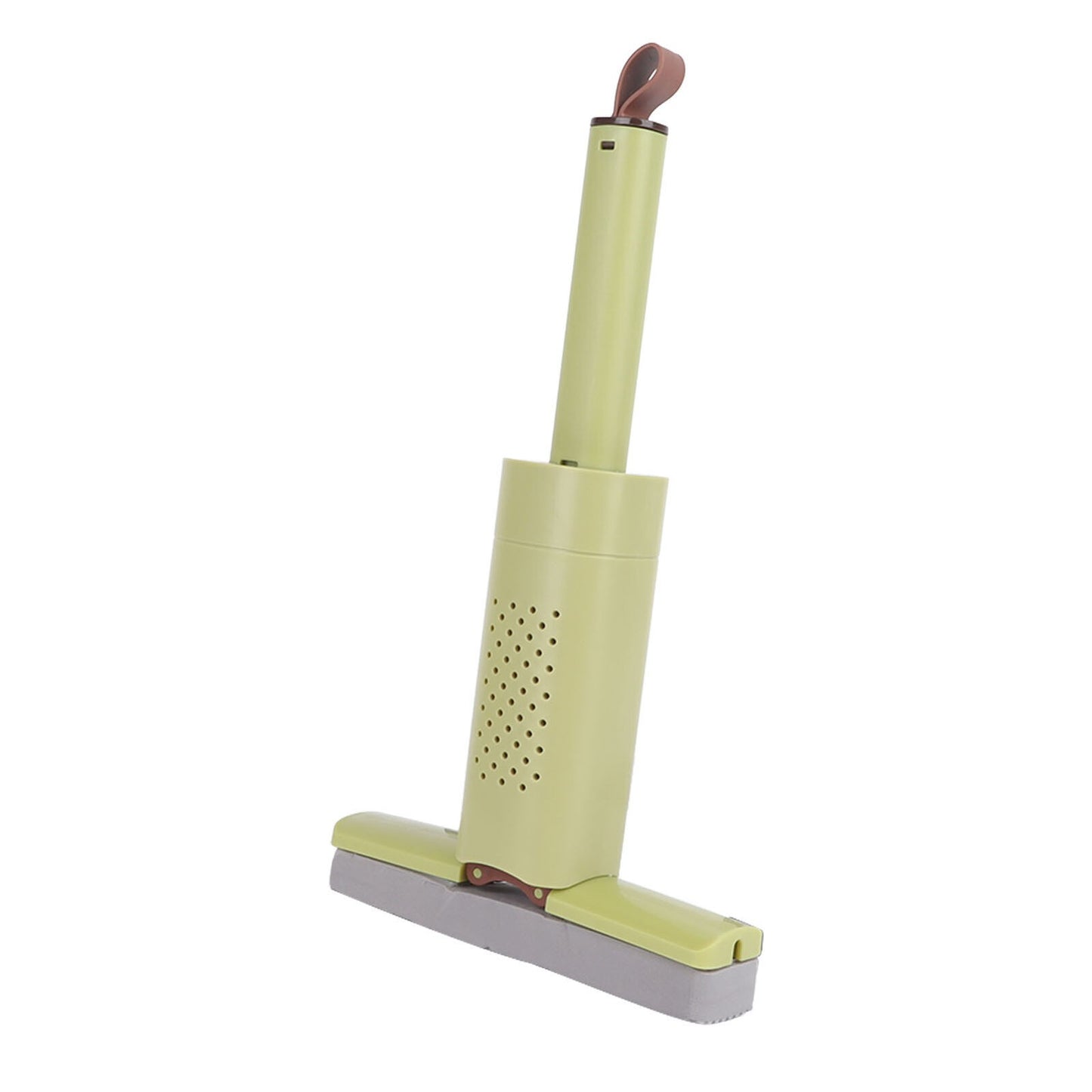 Mini Mop, selexmo, Pentru Uz Casnic, Sistem Autostoarcere, Portabil, Mop cu Burete, Rotire 180°,15 x 27.5 cm, Verde
