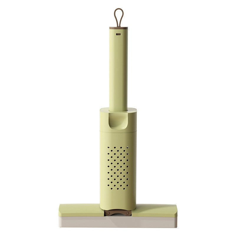 Mini Mop, selexmo, Pentru Uz Casnic, Sistem Autostoarcere, Portabil, Mop cu Burete, Rotire 180°,15 x 27.5 cm, Verde
