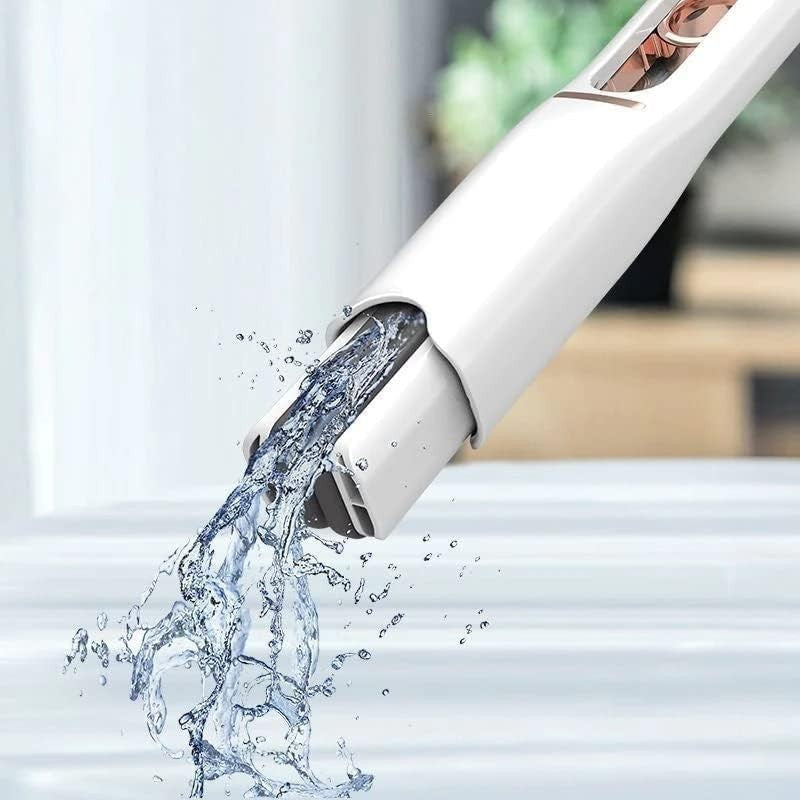 Mop de Mana selexmo, Mini-Portabil, cu Sistem de Stoarcere, Dispozitiv de Curatat Manual, cu Burete Absorbant, din PVA, 29.5 x 15.5 cm, 3 Rezerve, Alb
