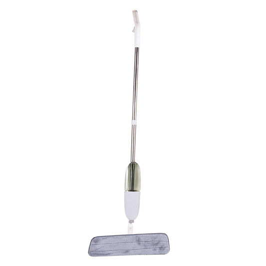 Mop plat, selexmo, cu pulverizator, pentru uz casnic, plastic, rezerva de mop din microfibra, 125x40 cm, Alb/Mov