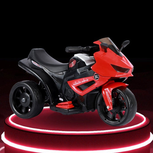 Motocicletă Electrică cu 3 Roți pentru Copii - Anti-Răsturnare, Lumini și Sunete, Off-Road, 66x34x43 cm