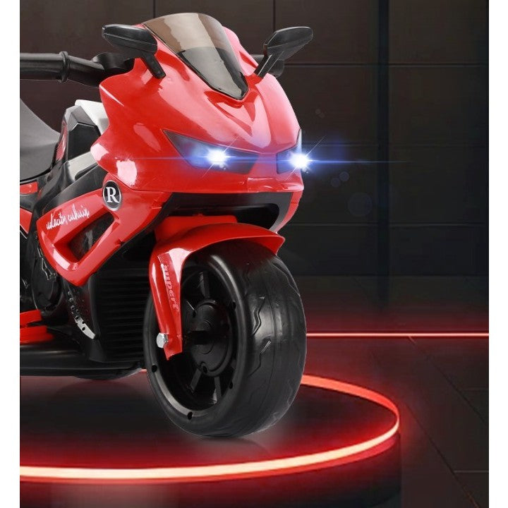 Motocicletă Electrică cu 3 Roți pentru Copii - Anti-Răsturnare, Lumini și Sunete, Off-Road, 66x34x43 cm