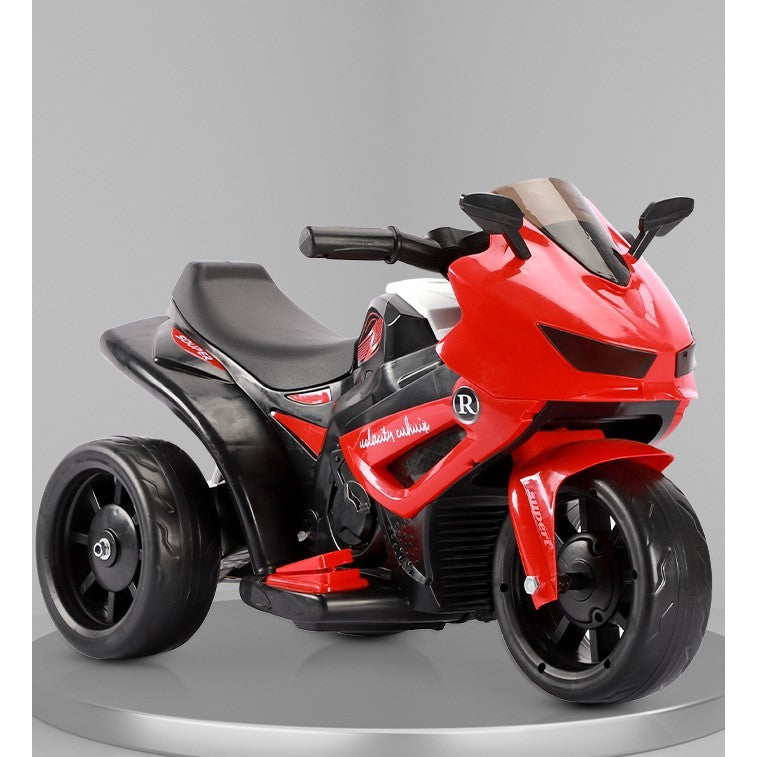 Motocicletă Electrică cu 3 Roți pentru Copii - Anti-Răsturnare, Lumini și Sunete, Off-Road, 66x34x43 cm