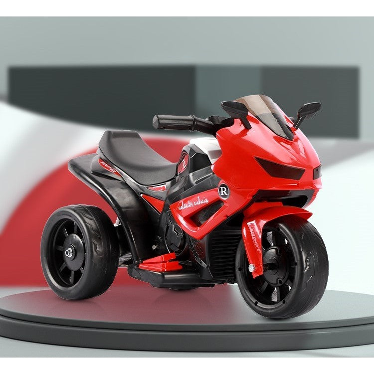 Motocicletă Electrică cu 3 Roți pentru Copii - Anti-Răsturnare, Lumini și Sunete, Off-Road, 66x34x43 cm