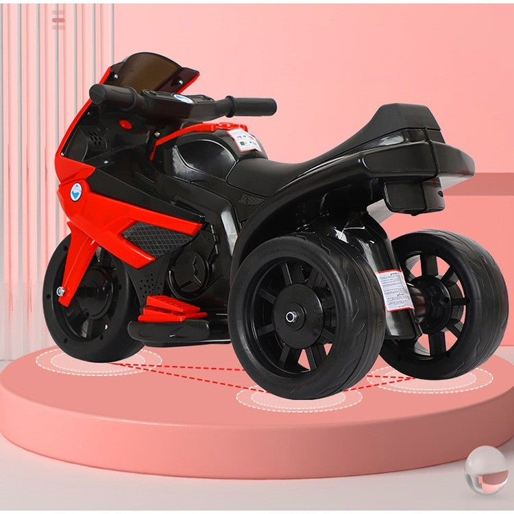 Motocicletă Electrică pentru Copii - Cu Sistem Anti-Răsturnare, Lumini și Sunet, pentru Vârstele 1-4 Ani, 42x68x36 cm, Roșu