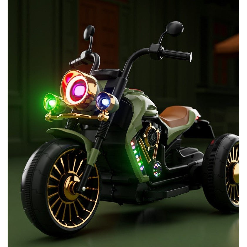 MOTOCICLETA ELECTRICA, CU ACUMULATOR, TELECOMANDA, BLUETOOTH, SISTEM ANTI-RASTURNARE, SISTEM DE LUMINI SI SUNET, 1-8 ANI