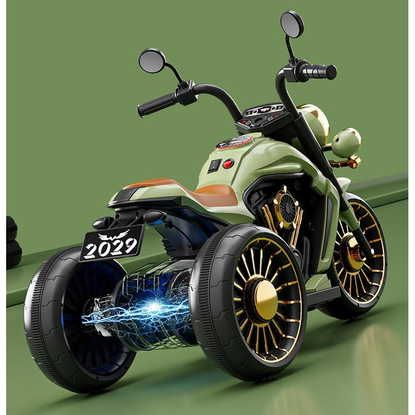 MOTOCICLETA ELECTRICA, CU ACUMULATOR, TELECOMANDA, BLUETOOTH, SISTEM ANTI-RASTURNARE, SISTEM DE LUMINI SI SUNET, 1-8 ANI
