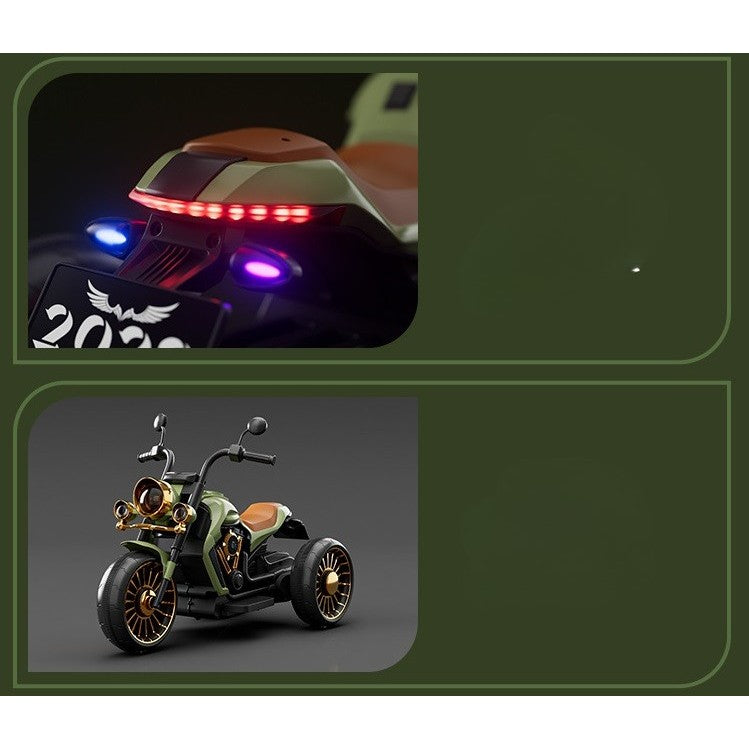 MOTOCICLETA ELECTRICA, CU ACUMULATOR, TELECOMANDA, BLUETOOTH, SISTEM ANTI-RASTURNARE, SISTEM DE LUMINI SI SUNET, 1-8 ANI