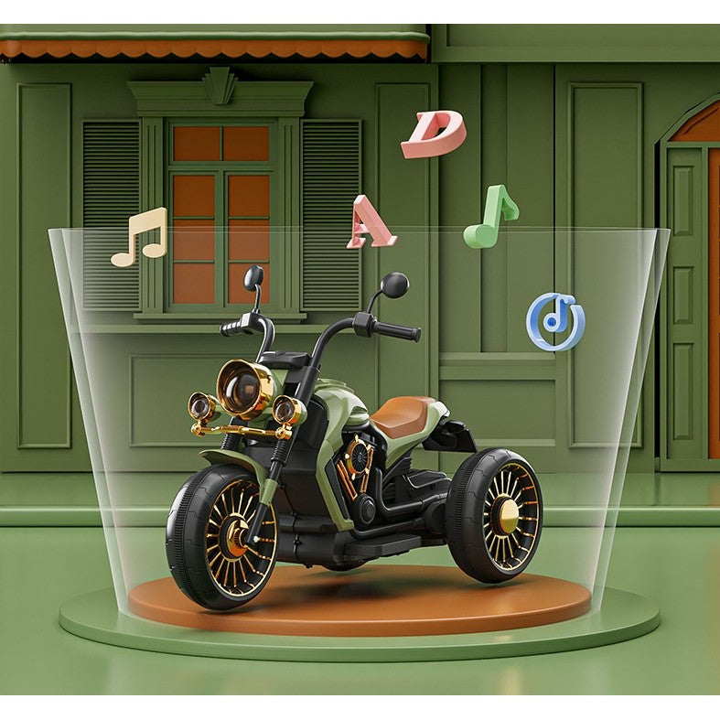 MOTOCICLETA ELECTRICA, CU ACUMULATOR, TELECOMANDA, BLUETOOTH, SISTEM ANTI-RASTURNARE, SISTEM DE LUMINI SI SUNET, 1-8 ANI