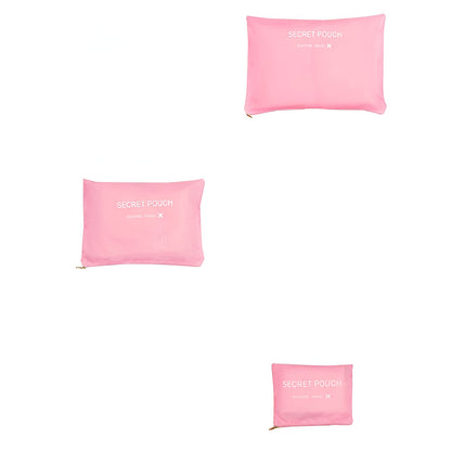 Set 6 Genți de Calatorie, selexmo, pentru Depozitare, Impermeabile, Organizator, Multifuncționale, Design cu Plasa, Pliabile, Fermoar, Dimensiuni Diferite, Roz