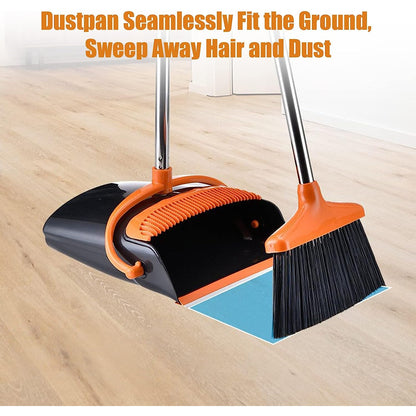 Set matura si faras cu coada, selexmo, Pentru uz casnic, Plastic/Otel, Portocaliu/Negru, Depozitare verticala, 26x25.5x83 cm