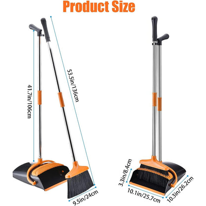 Set matura si faras cu coada, selexmo, Pentru uz casnic, Plastic/Otel, Portocaliu/Negru, Depozitare verticala, 26x25.5x83 cm