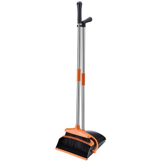 Set matura si faras cu coada, selexmo, Pentru uz casnic, Plastic/Otel, Portocaliu/Negru, Depozitare verticala, 26x25.5x83 cm