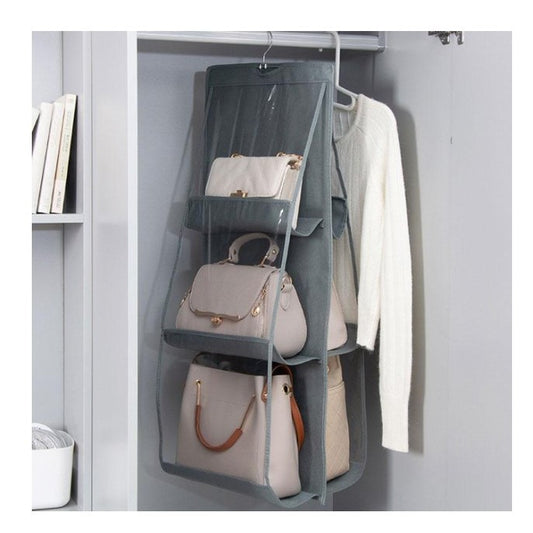 Organizator Genti 6 Compartimente selexmo, Suspendabil, 85 x 36 cm, gri