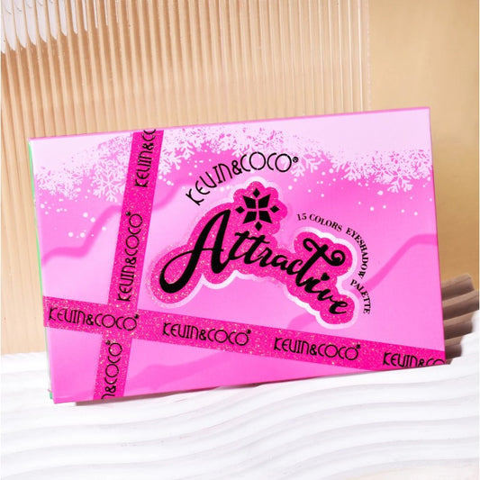 Paleta de Machiaj, KEVIN & COCO, Atractive, Farduri de Pleoape, 15 Culori, Model B, 16.5x10.8x1.5 cm, Multicolor