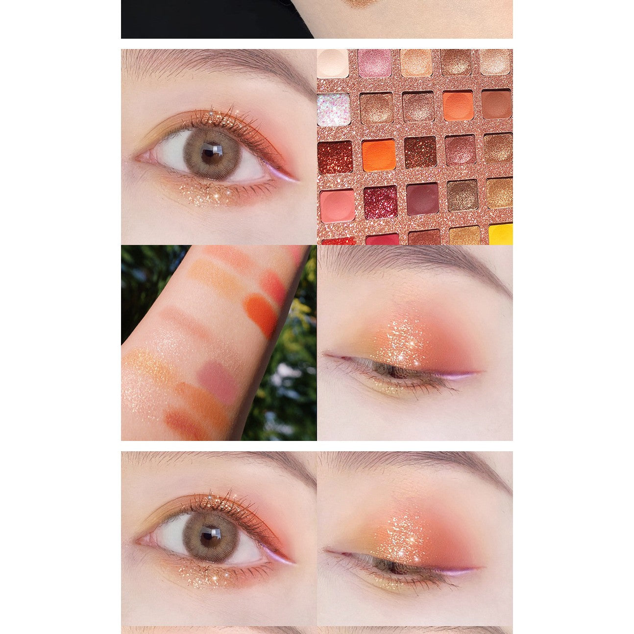 PALETA DE FARDURI CU 40 DE CULORI PIGMENTATE, MARO CU SCLIPICI