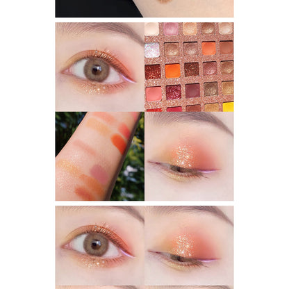 PALETA DE FARDURI CU 40 DE CULORI PIGMENTATE, MARO CU SCLIPICI