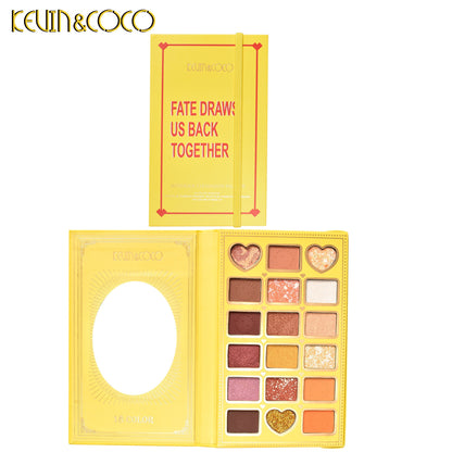 Trusa de machiaj Kevin&Coco cu 18 culori sidefate  , Flippy