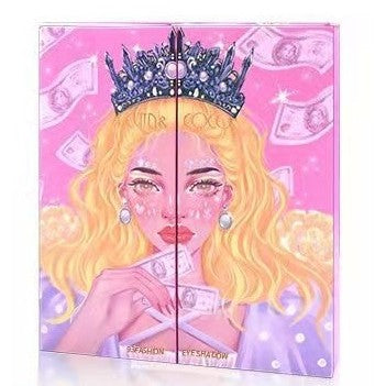 Trusa de machiaj, paleta de farduri , iluminator si blush  Kevin&Coco cu 93 de culori pigmentate, Flippy