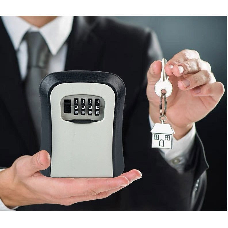 Cutie pentru Chei cu Parola, din Aliaj de Aluminiu si Plastic, Cod din 4 Cifre, Impermeabila