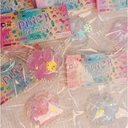 Jucarie Antistres Squishy, selexmo, cu Revenire Lenta, Squeeze Pinch Family, Model Cat Paw, Model 2, Ambalaj Transparent