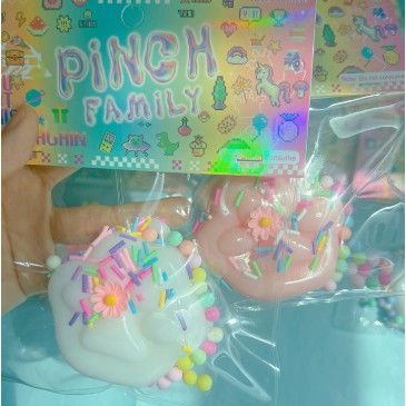 Jucarie Antistres Squishy, selexmo, cu Revenire Lenta, Squeeze Pinch Family, Model Cat Paw, Model 3, Ambalaj Transparent