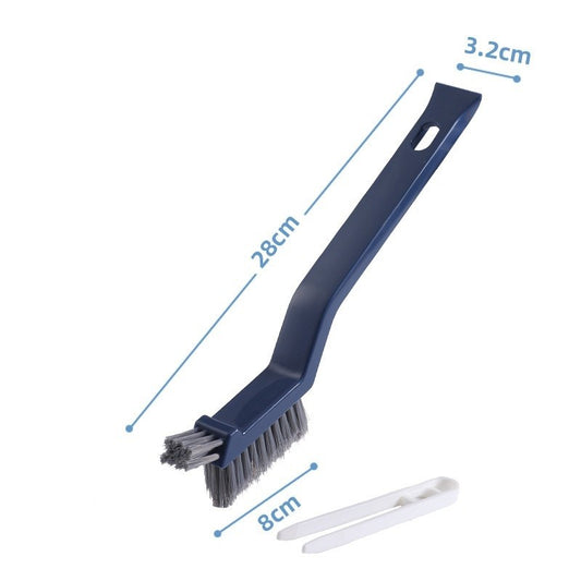 Perie 3in1 de Curatat Podele si Rosturi, selexmo, Lungime Maner 28 cm, Peri din PP, Otel si Plastic, Cleste pentru Scame si Par Inclus, Albastru