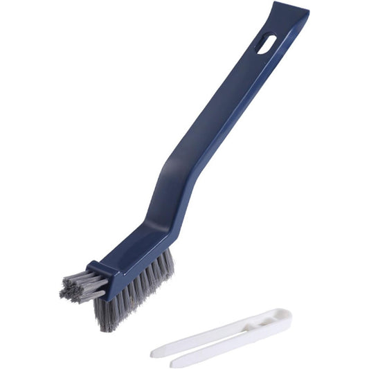Perie 3in1 de Curatat Podele si Rosturi, selexmo, Lungime Maner 28 cm, Peri din PP, Otel si Plastic, Cleste pentru Scame si Par Inclus, Albastru