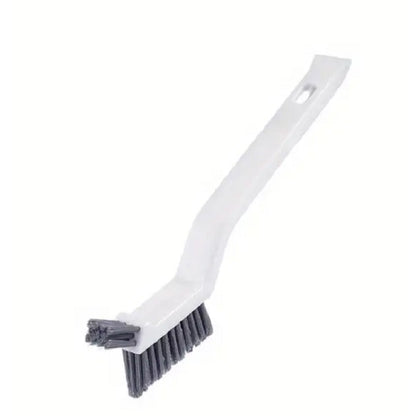 Perie 3in1 de Curatat Podele si Rosturi, selexmo, Lungime Maner 28 cm, Peri din PP, Otel si Plastic, Cleste pentru Scame si Par Inclus, Alb