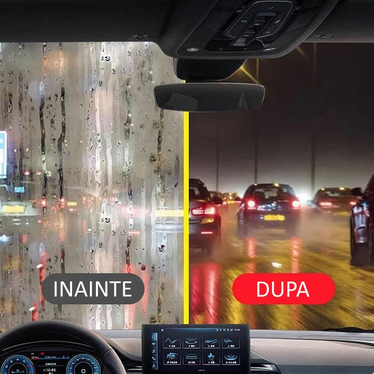 Perie cu tratament hidrofob pentru Îndepărtarea Urmelor de pe Parbriz și Oglinzi, Anti-Aburire