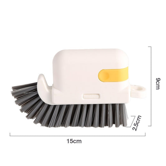 Perie Multifunctionala 3 in 1 de Curatare, selexmo, pentru Bucatarie, Vesela, Geamuri, Cap Detasabil, 9x15x2.5 cm, Galben