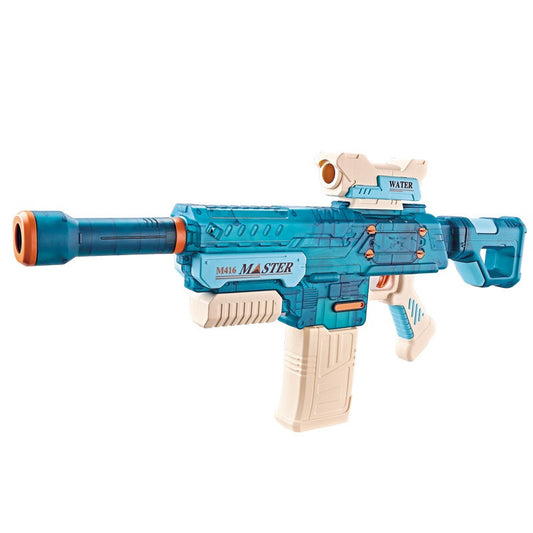 Pistol cu Apa Electric, Selexmo, +6 Ani, Rezervor 500 ml, Incarcare USB, din Plastic, 69 x 5.5 x 30 cm, Albastru
