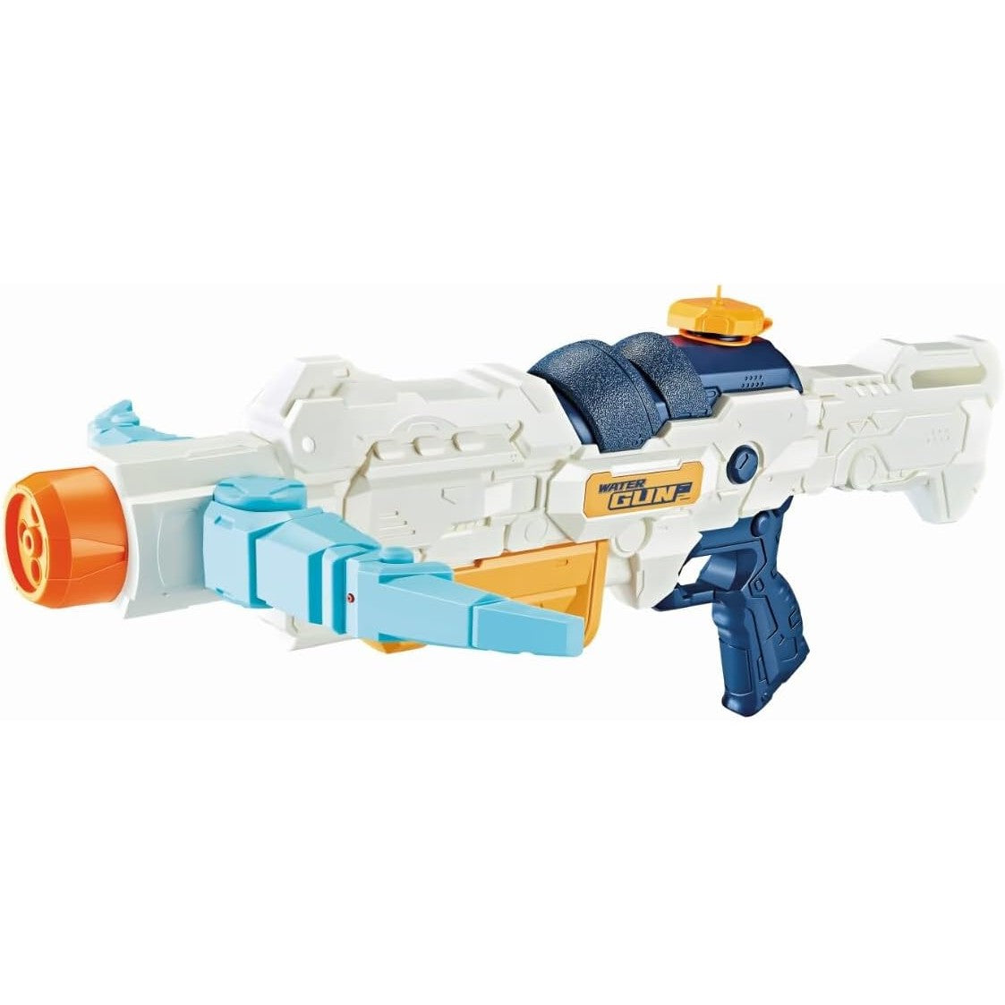 Pistol cu Apa, Selexmo, +6 Ani, Rezervor 700 ml, 4 Moduri de Stropire, din Plastic, 56 x 37 x 23 cm, Alb