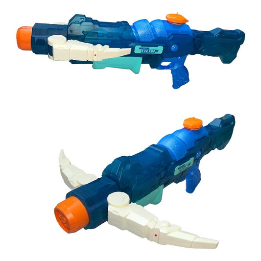 Pistol cu Apa, Selexmo, +6 Ani, Rezervor 700 ml, 4 Moduri de Stropire, din Plastic, 56 x 37 x 23 cm, Albastru