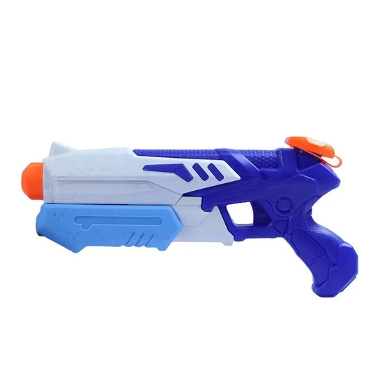 Pistol cu Apa pentru Copii, Selexmo, Rezervor 300ml, Maner de Transport, Pentru Piscina/Plaja, Lungime 31.5 cm, Jucarie Distractiva, 3ani+, Albastru/Alb